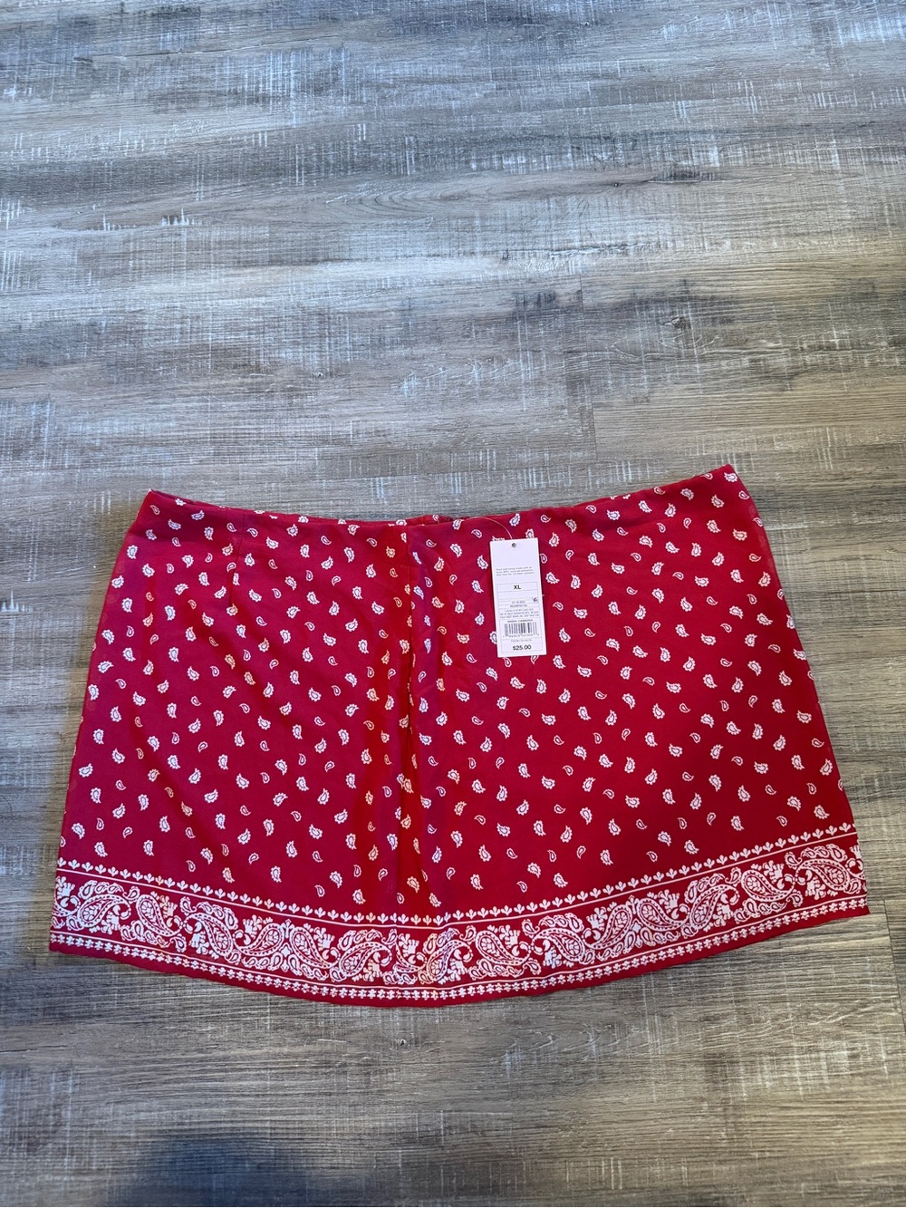 wild fable Red Paisley Border Mini Skort